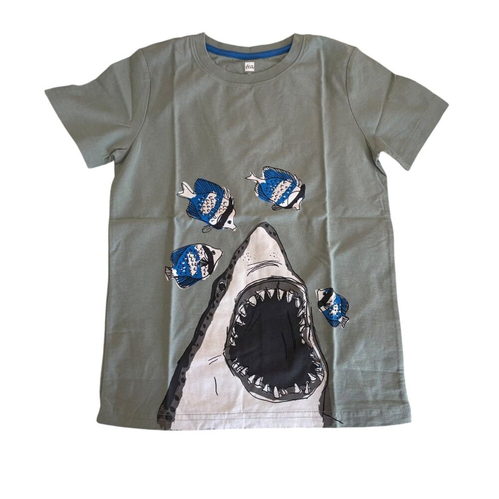 NWT Tea Collection Shark Tee Size 10